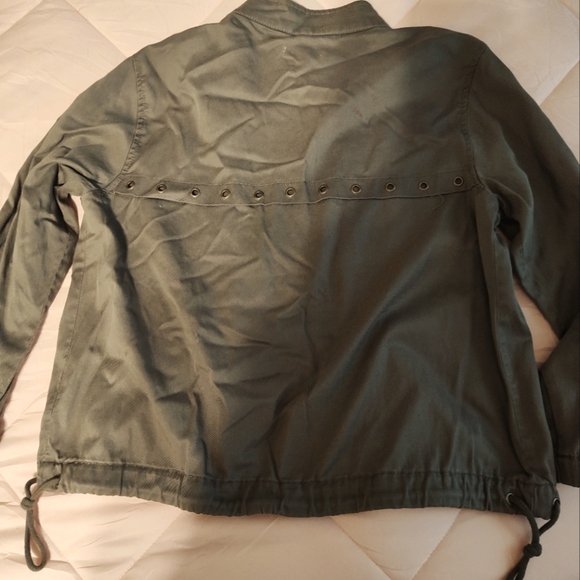 Democracy Olive Green Soft Denim Jacket - Picture 2 of 3